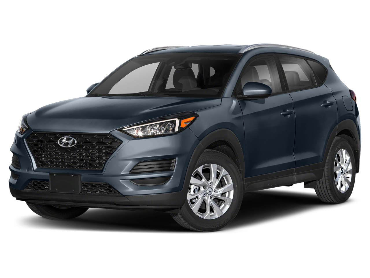 2019 Hyundai Tucson SE in Dusk Blue — front three-quarter view
