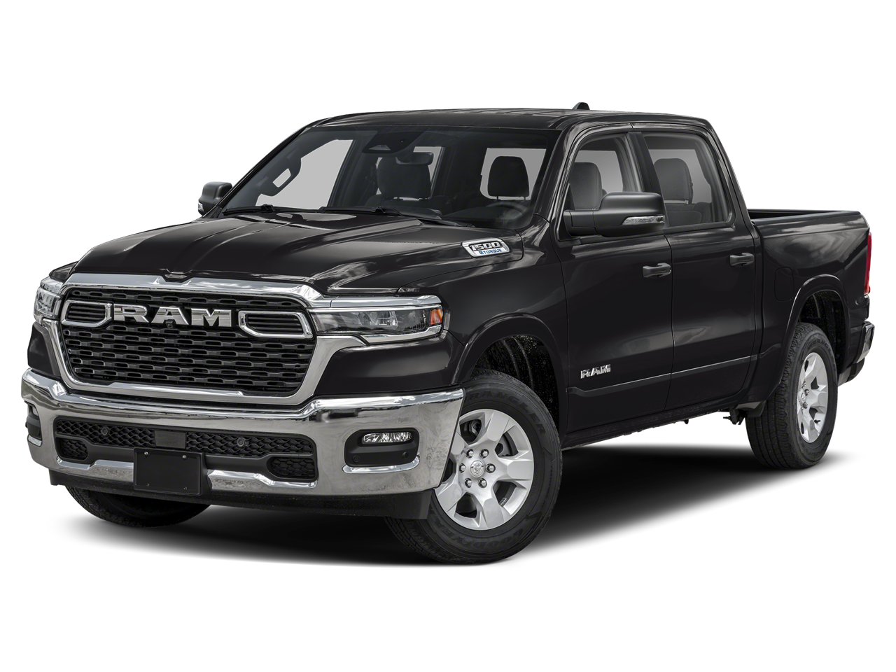 2025 RAM 1500 Big Horn/Lone Star in Diamond Black Crystal Pearlcoat — front three-quarter view