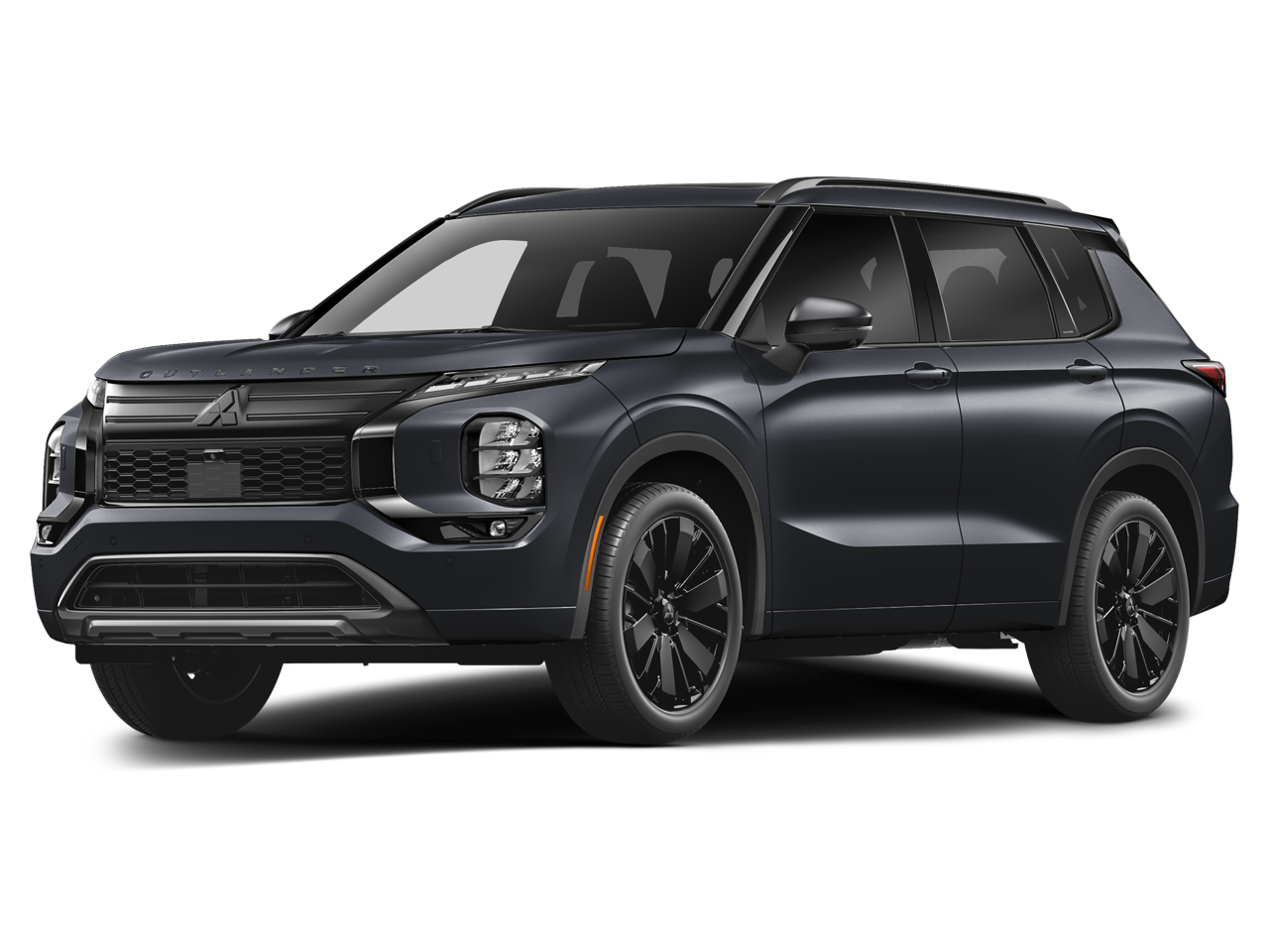 2026 Mitsubishi Outlander Black Edition in White Diamond — front three-quarter view