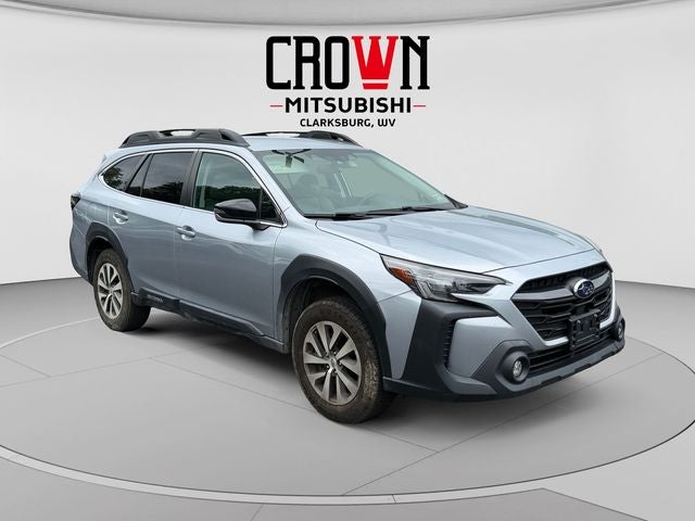2023 Subaru Outback Premium in Ice Silver Metallic — front three-quarter view