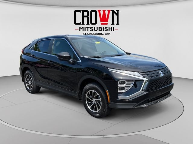 2026 Mitsubishi Eclipse Cross ES in Labrador Black Pearl — front three-quarter view