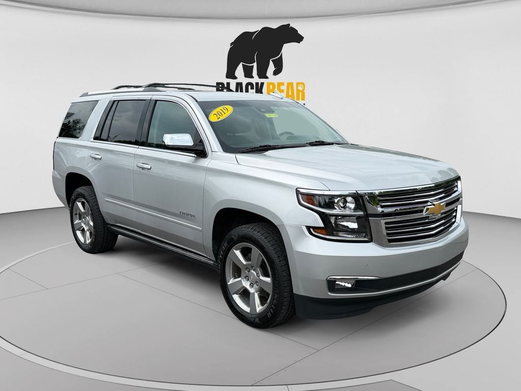 2019 Chevrolet Tahoe Premier in Silver Ice Metallic — front three-quarter view